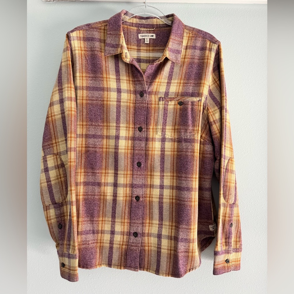 Toad&Co Women’s Purple and Yellow Plaid Shirt